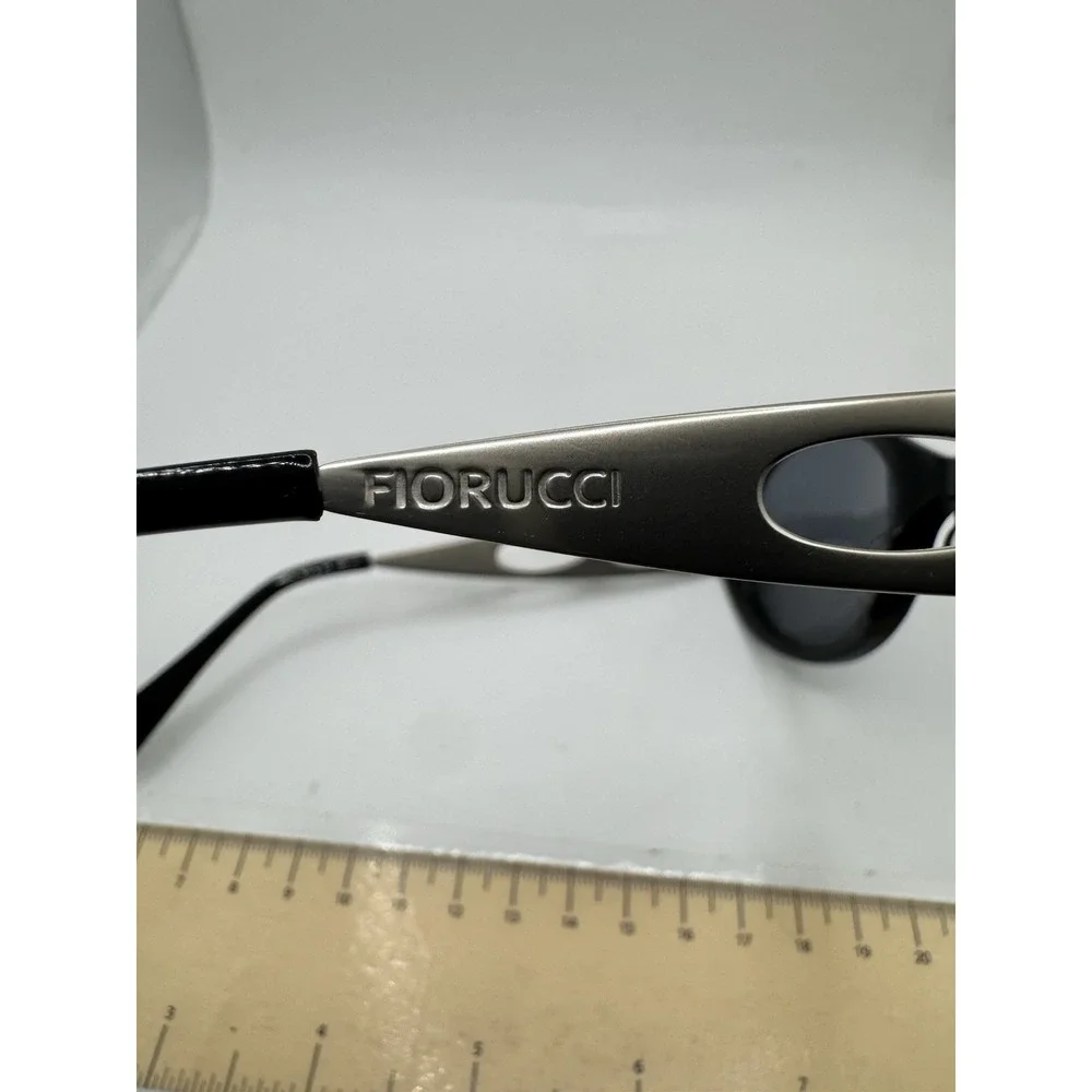 Vintage Fiorucci Black Steampunk Oversized Sunglasses